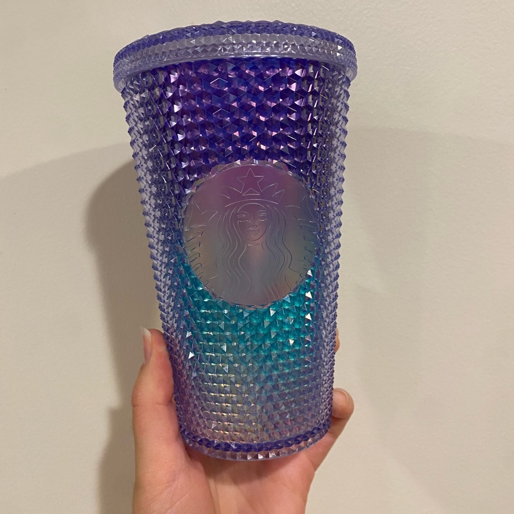 Starbucks Purple Blue Studded Cold Cup Size 16oz